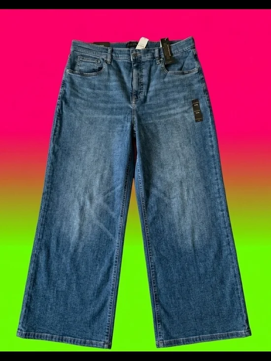 Banana Republic Blue Wide-Leg Denim Jeans NWT - Picture 6 of 9